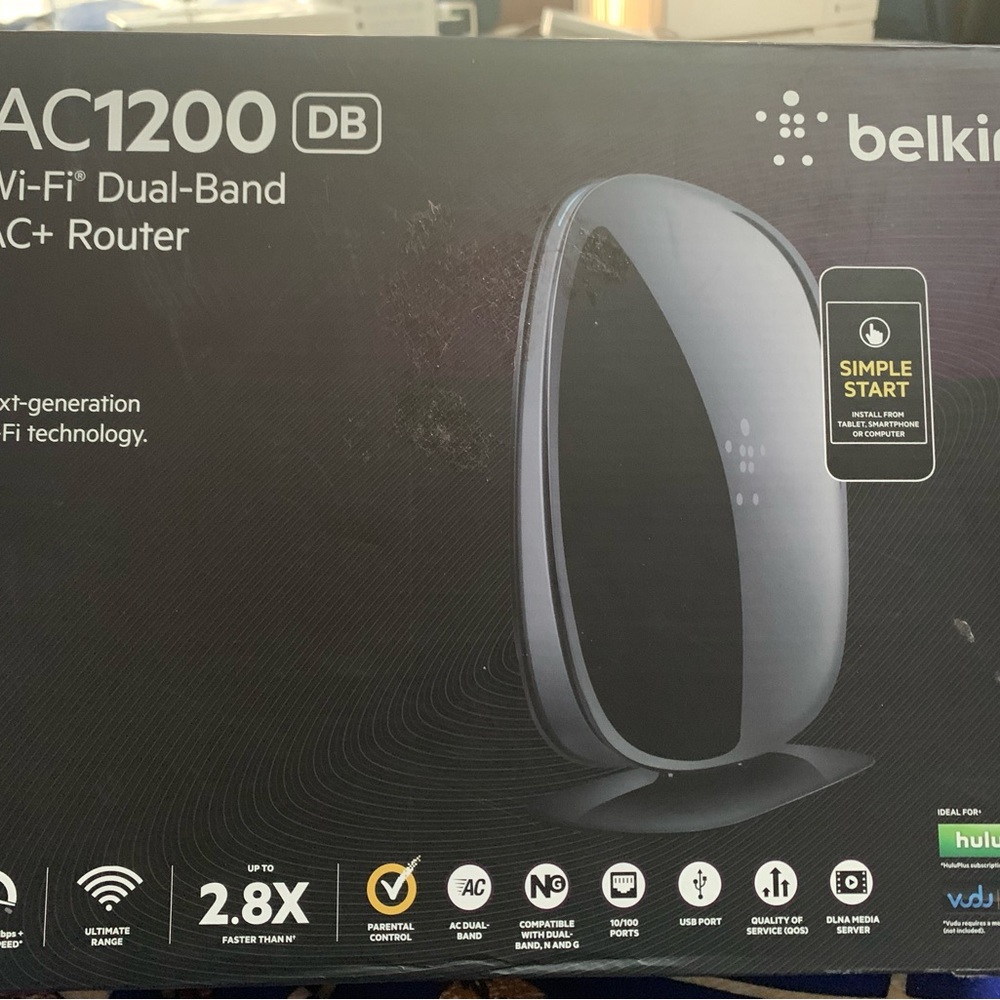 NEW in box Belkin AC1200 DB wifi dual band AC+router